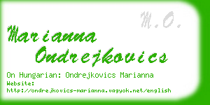 marianna ondrejkovics business card